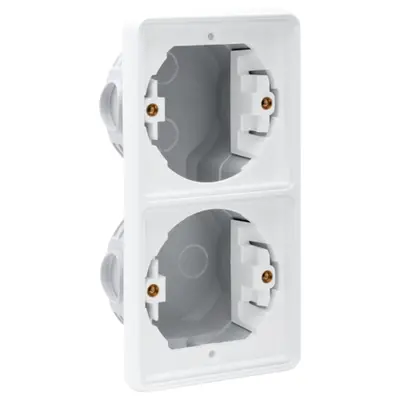 Niko Hydro tweevoudig inbouwkader verticaal wit (701-74000)