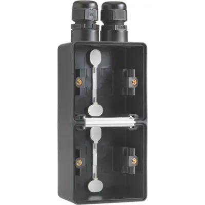 Niko Hydro opbouwbak 2-voudig verticaal met 2x M20-ingang zwart (761-84252)