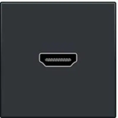 Niko afwerkingsset met HDMI naar HDMI aansluiting black coated (161-69417)
