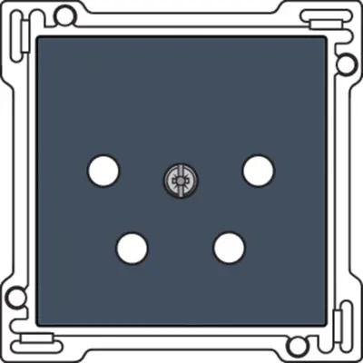 Niko centraalplaat telefoon 4-polig blue grey coated (220-69010)