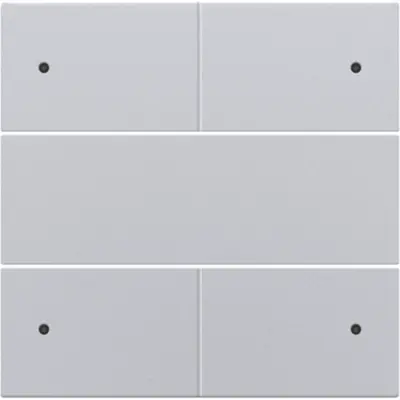 Niko afwerkingsset voor 4 voudige potentiaalvrije drukknop 24 V met LED's sterling coated (121-40150)