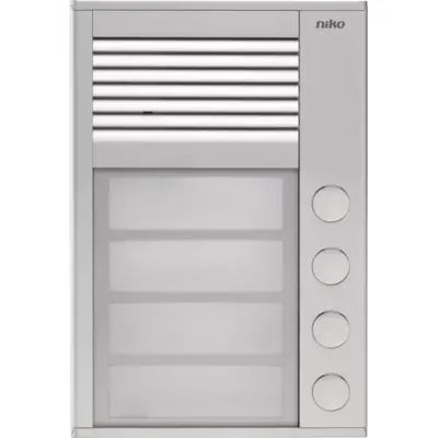 Niko opbouw buitenpost met 4 beldrukknoppen (10-154)