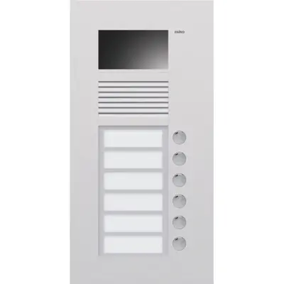 Niko inbouwbuitenpost met 6 bellen en kleurencamera (10-306)