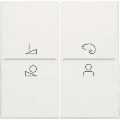 Niko afwerkingsset draadloze schakelaar of een drukknop met 4 bedieningsknoppen en LED-sturing white (101-90002)