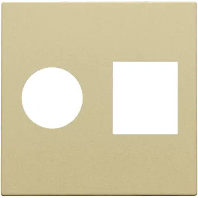 Niko centraalplaat 1-voudig coax gold coated (221-69101) (221-65702)
