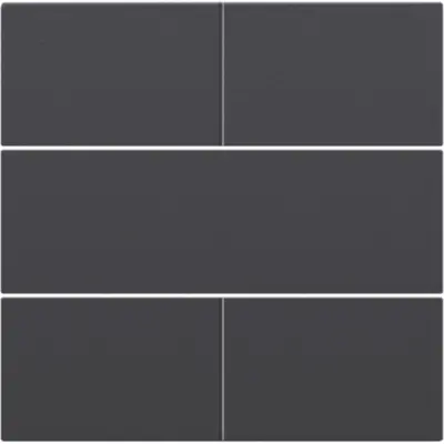 Niko afwerkingsset voor 4-voudige potentiaalvrije drukknop 24 V anthracite coated (122-40050)