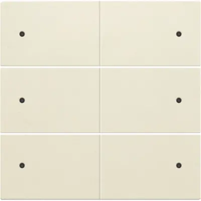 Niko afwerkingsset voor 6-voudige potentiaalvrije drukknop 24 V met LED's cream (100-60150)