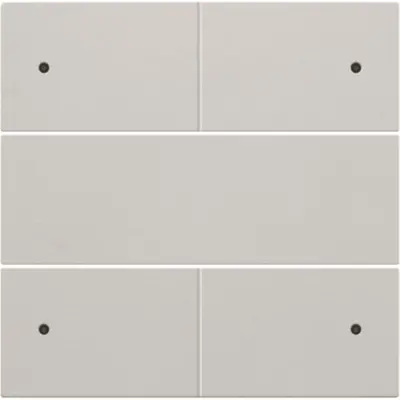 Niko afwerkingsset voor 4 voudige potentiaalvrije drukknop 24 V met LED's light grey (102-40150)