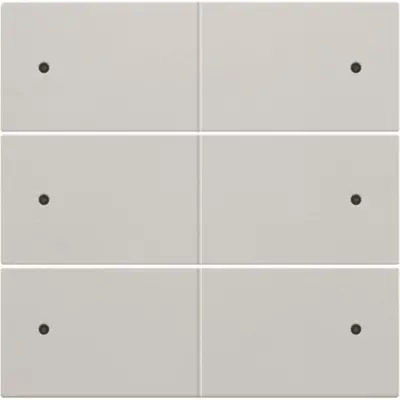 Niko afwerkingsset voor 6-voudige potentiaalvrije drukknop 24 V met LED's light grey (102-60150)