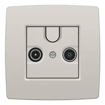 Niko centraalplaat coax voor TV en FM light grey (102-69593)