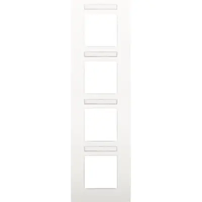 Niko afdekraam 4-voudig verticaal met tekstveld Intense white (120-76401)