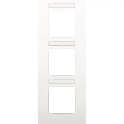 Niko afdekraam 3-voudig verticaal met tekstveld Intense white (120-76701)