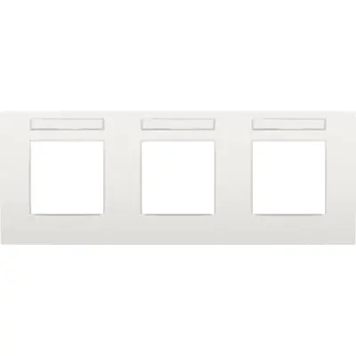 Niko afdekraam 3-voudig horizontaal met tekstveld Intense white (120-76702)
