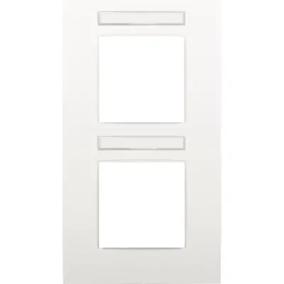 Niko afdekraam 2-voudig verticaal met tekstveld Intense white (120-76801)