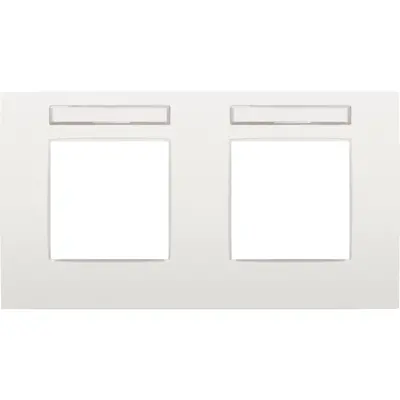 Niko afdekraam 2-voudig horizontaal met tekstveld Intense white (120-76802)