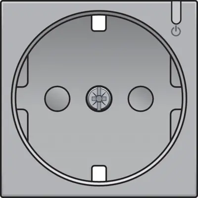 Niko afwerkingsset geconnecteerde wandcontactdoos sterling coated (121-66930)