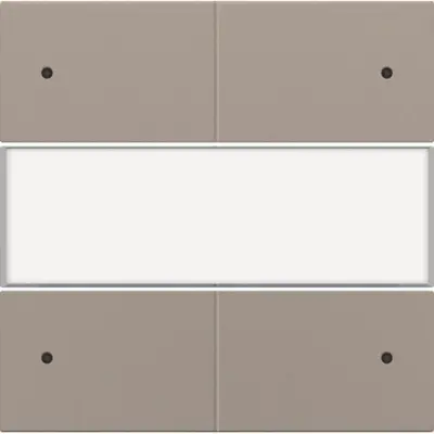 Niko afwerkingsset voor 4-voudige potentiaalvrije drukknop 24V met Led en tekstveld bronze coated (123-40350)