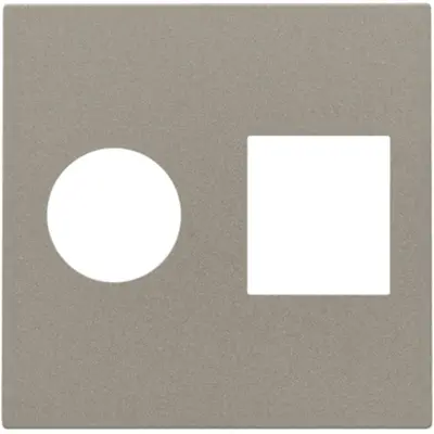 Niko centraalplaat Coax en RJ45 bronze coated (123-65702)