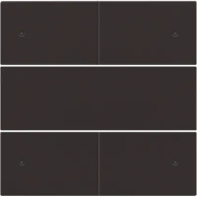 Niko afwerkingsset voor 4 voudige potentiaalvrije drukknop 24 V met LED's dark brown coated (124-40150)