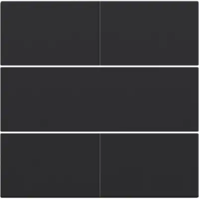 Niko afwerkingsset voor 4-voudige potentiaalvrije drukknop 24 V black coated (161-40050)