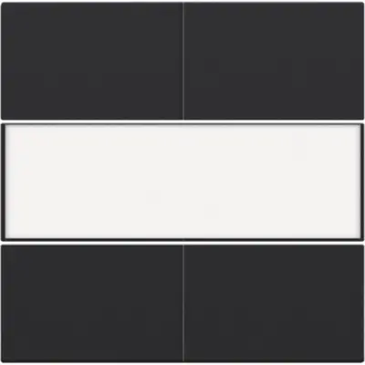 Niko afwerkingsset voor viervoudige potentieelvrije drukknop 24V met tekstveld black coated (161-40250)