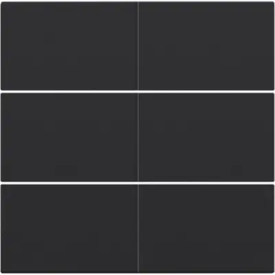 Niko afwerkingsset voor 6-voudige potentiaalvrije drukknop 24 V black coated (161-60050)