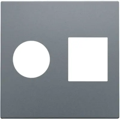 Niko centraalplaat coax en RJ45 blue grey coated (220-65702)