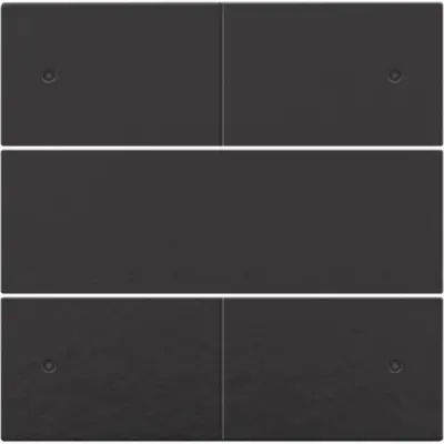 Niko afwerkingsset voor 4 voudige potentiaalvrije drukknop 24 V met LED's piano black coated (200-40150)