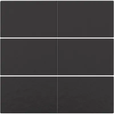 Niko afwerkingsset voor 6-voudige potentiaalvrije drukknop 24 V piano black coated (200-60050)