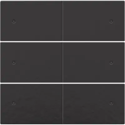Niko afwerkingsset voor 6-voudige potentiaalvrije drukknop 24 V met LED's piano black coated (200-60150)