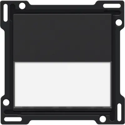 Niko schakelwip enkelvoudig met tekstveld piano black coated (200-60905)
