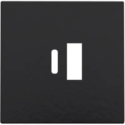 Niko afwerkingsset voor dubbele smart USB-A en USB-C lader piano black coated (200-68002)