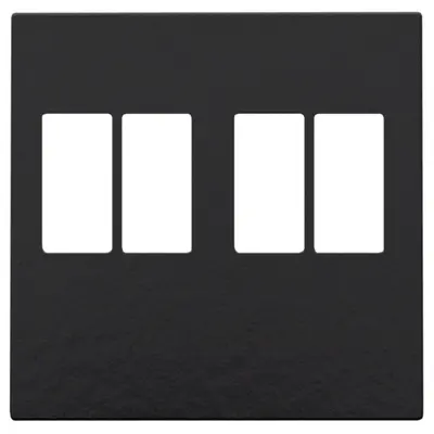 Niko centraalplaat 2-voudig voor mono luidspreker aansluitdoos piano black coated (200-69701)