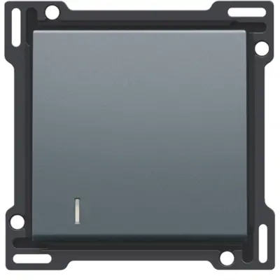 Niko schakelwip enkelvoudig met controlevenster blue grey coated (220-60005)