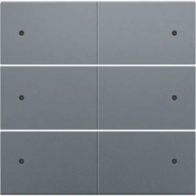 Niko afwerkingsset voor 6-voudige potentiaalvrije drukknop 24 V met LED's blue grey coated (220-60150)