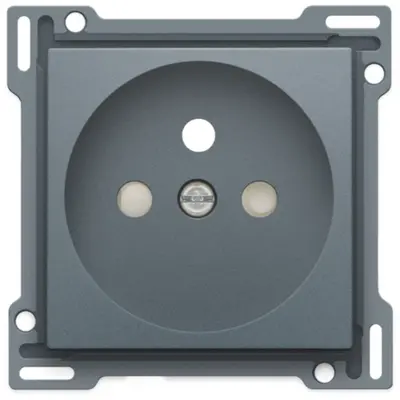 Niko afdekplaat voor wandcontactdoos met penaarde Belgie kindveilig blue grey coated (220-66601)