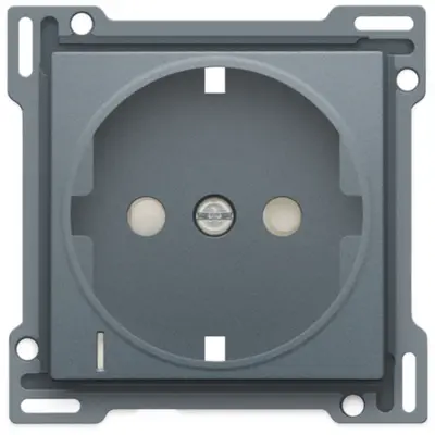 Niko afdekplaat voor wandcontactdoos randaarde kindveilig spanningsaanduiding blue grey coated (220-66908)