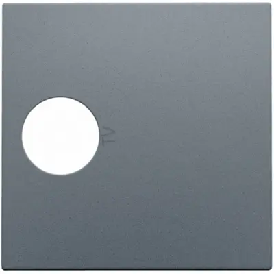 Niko centraalplaat 1-voudig coax alu steel grey coated (220-69101)