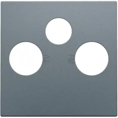 Niko centraalplaat TV/coax/sat 3-voudig blue grey coated (220-69551)