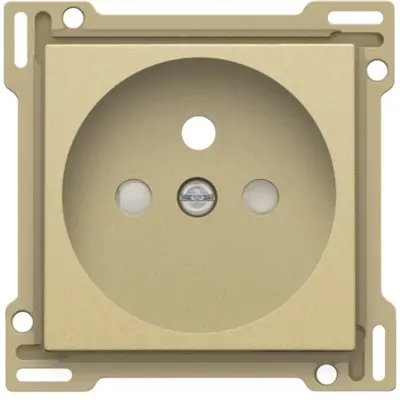 Niko afdekplaat voor wandcontactdoos met penaarde Belgie kindveilig gold coated (221-66601)
