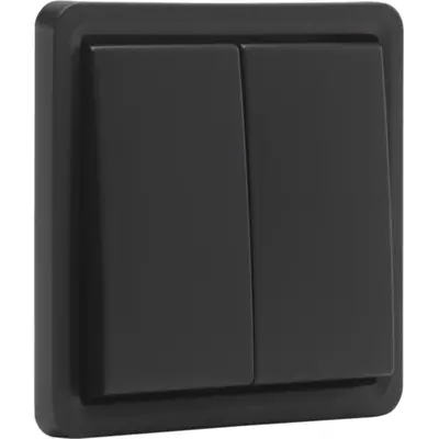 Niko Hydro pulsdrukker 2-voudig met 2 maak- of verbreekcontacten insteekklemmen zwart (761-35005)