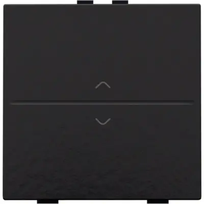 Niko enkelvoudige toets met pijlsymbolen voor draadloze schakelaar met twee toetsen piano black coated (200-00004)