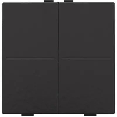 Niko tweevoudige toets voor draadloze schakelaar piano black coated (200-00007)
