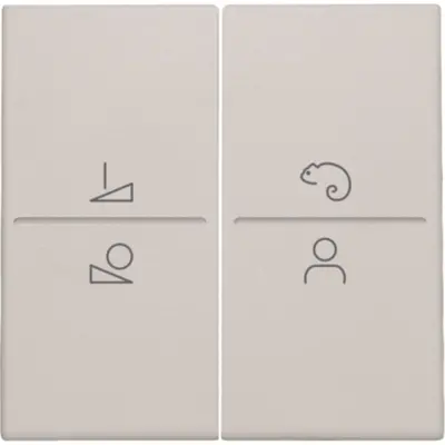 Niko afwerkingsset draadloze schakelaar of een drukknop met 4 bedieningsknoppen en LED-sturing light grey (102-90002)