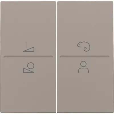 Niko afwerkingsset voor een draadloze schakelaar of een drukknop met 4 bedieningsknoppen en ledsturing bronze coated(123-90002)