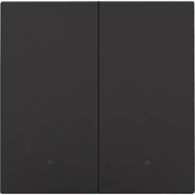 Niko afwerkingsset met lens voor dubbele elektronische schakelaar piano black coated (200-32004)
