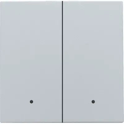 Niko afwerkingsset met lens voor dubbele elektronische schakelaar sterling coated (121-32004)