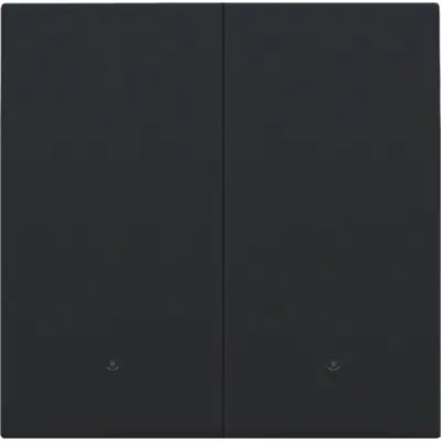 Niko afwerkingsset met lens voor dubbele elektronische schakelaar black coated (161-32004)