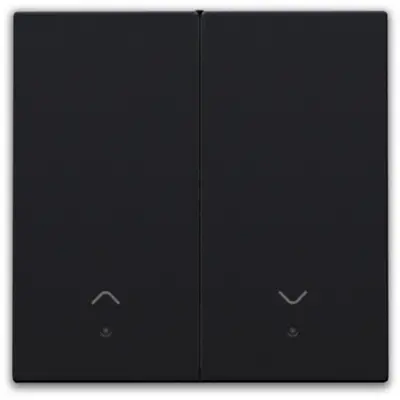 Niko afwerkingsset met lens voor elektronische rolluikschakelaar black coated (161-32006)