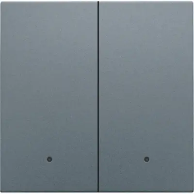 Niko afwerkingsset met lens voor dubbele elektronische schakelaar blue grey coated (220-32004)